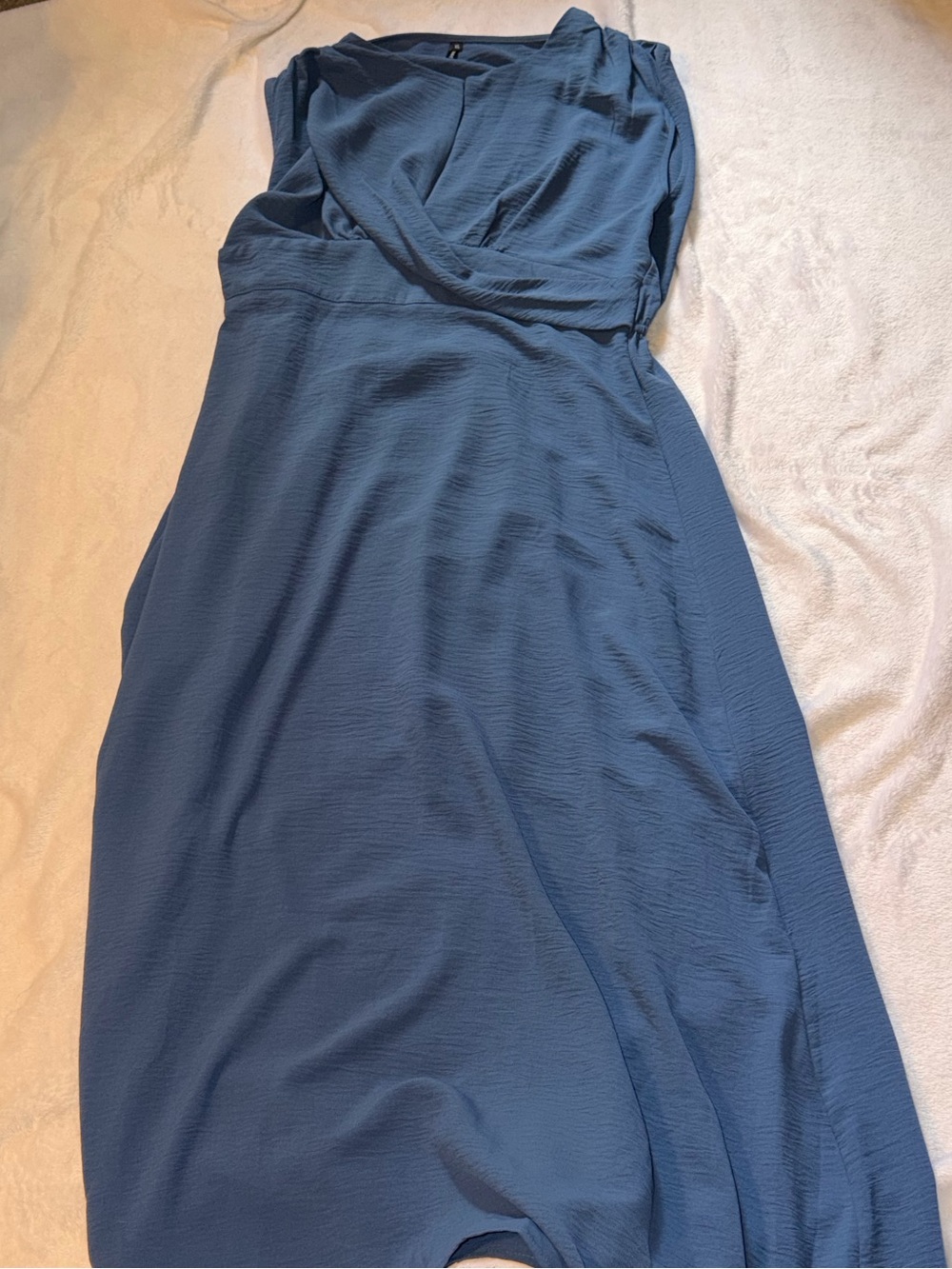 Blue Women's Wrap Front Dress